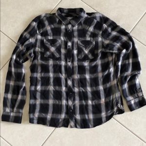 All Saints Button Down Over Shirt XXL BUT Fits XL